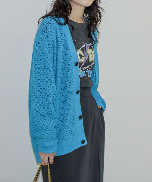 「GLOSTER」 ニットカーディガン MEDIUM アイボリー メンズ_画像3