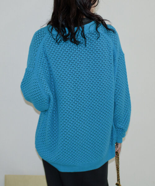 「GLOSTER」 ニットカーディガン MEDIUM アイボリー メンズ_画像4