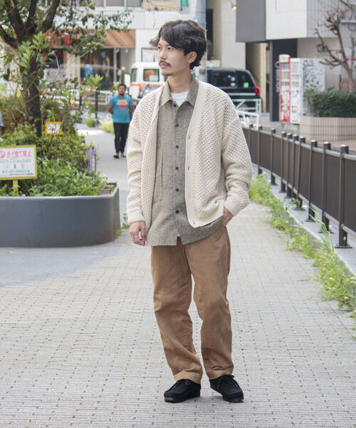 「GLOSTER」 ニットカーディガン MEDIUM アイボリー メンズ_画像8