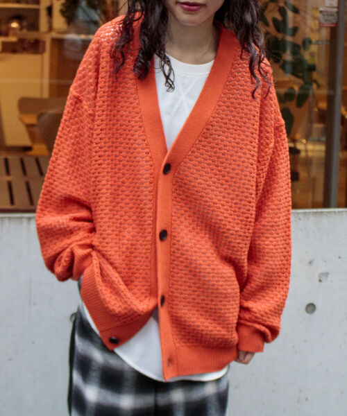 「GLOSTER」 ニットカーディガン MEDIUM アイボリー メンズ_画像9