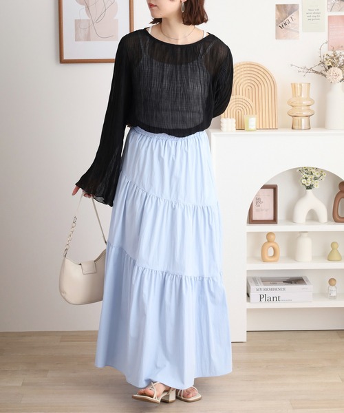 FUNALIVE（ファンアライブ） スカート laulea斜めティアードロング