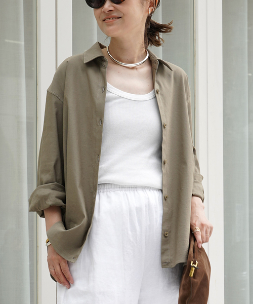 Deuxieme Classe ブラウス シャツ *STRETCH TWILL CACHE レディース 