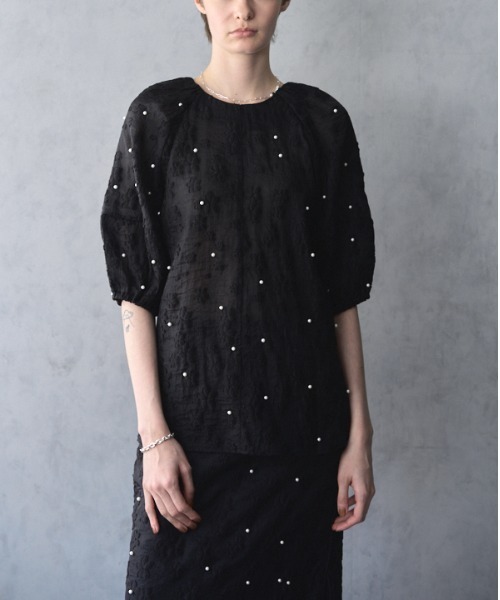 ブラウス シャツ Adela pearl 2way blouse アデラパール２wayブラウス レディース