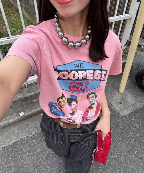 CIAOPANIC（チャオパニック） tシャツ ピグメントバンドTEE レディース