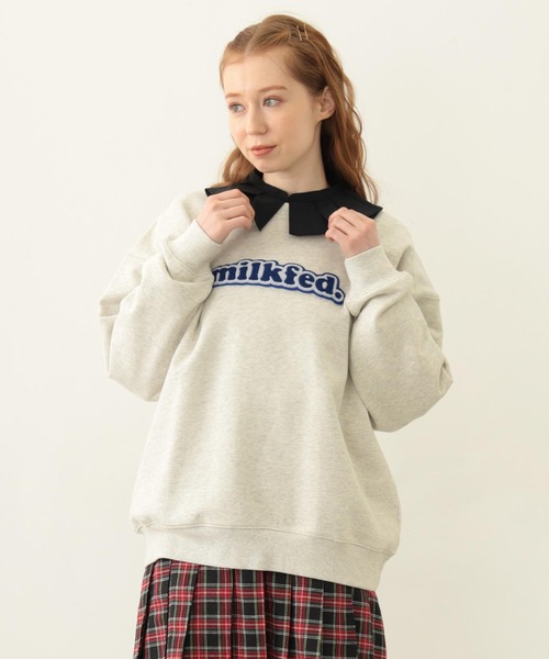 MILKFED. トレーナー スウェット COOPER LOGO WIDE CREW SWEAT