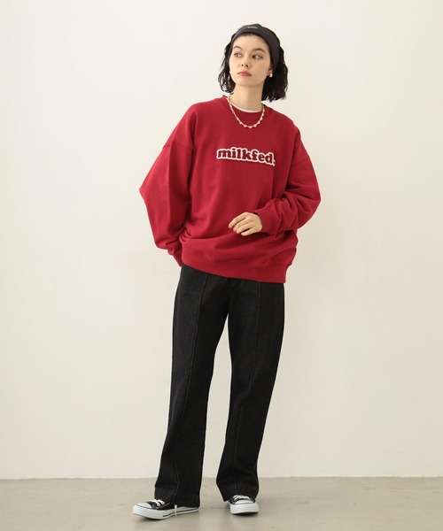 MILKFED. トレーナー スウェット COOPER LOGO WIDE CREW SWEAT