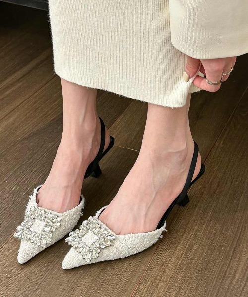 ルイヴィトン SWAROVSKIビジュー付レースパンプス ルイヴィトン SWAROVSKIビジュー付レースパンプス