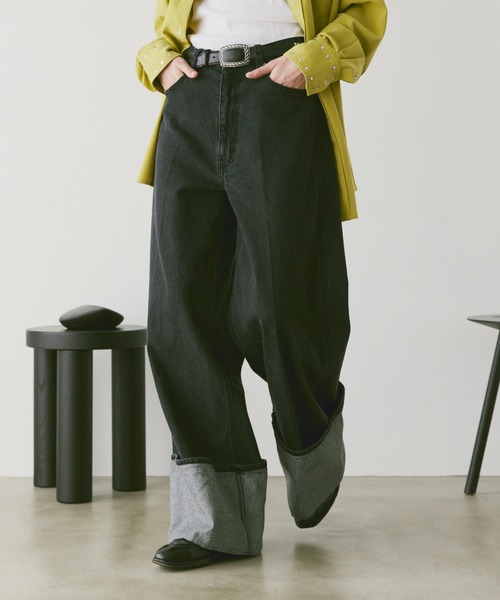 soerte 「soerte」 デニムパンツ 3 ブラック系その他 メンズ