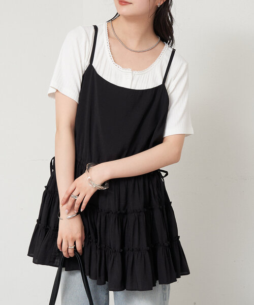 mystic チュニック ティアードキャミチュニック : ZOZOTOWN