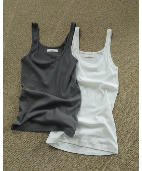 タンクトップ ノースリーブ anuke Sheer Layered Tanktop レディース ànuke online store（アンヌーク） / Sheer Layered