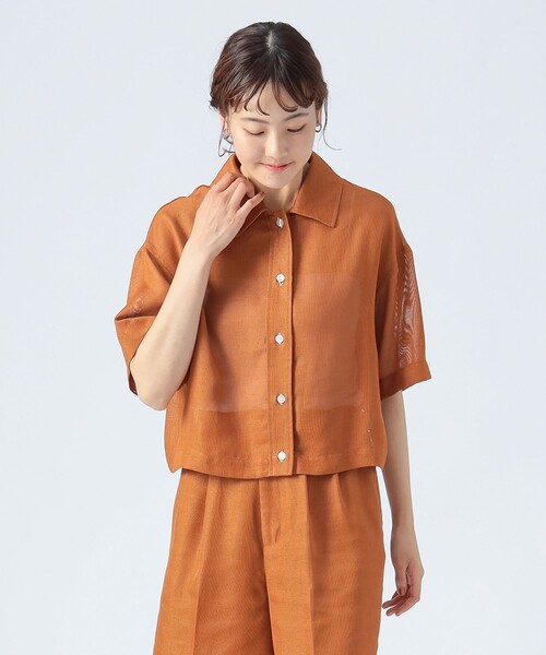 ブラウス シャツ メッシュ シャツ レディース