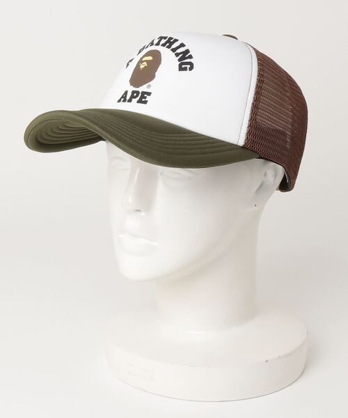 APEメッシュキャップ A BATHING APE 「A APE」 メッシュキャップ FREE ライトグリーン