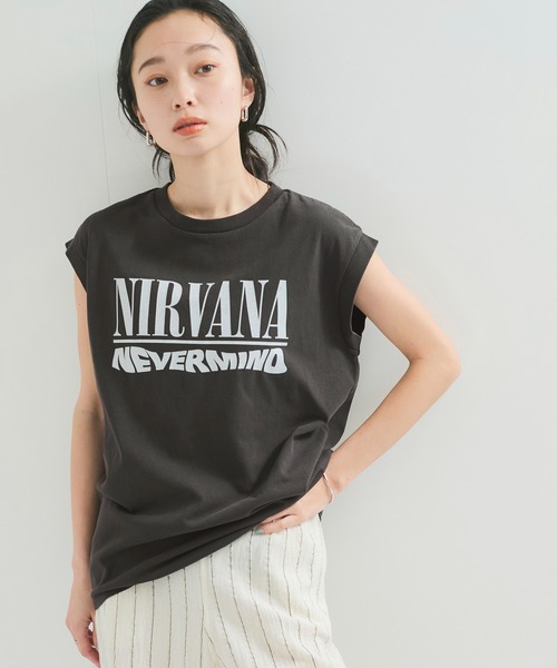 tシャツ 「GOOD ROCK SPEED/グッドロックスピード」NIRVANA ノースリーブTシャツ レディース GOOD ROCK SPEED tシャツ 「GOOD SPEED/グッドロックスピード