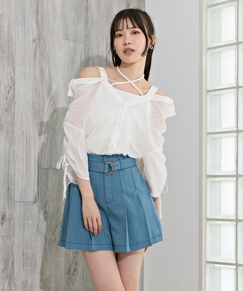 REDYAZEL（レディアゼル） ワイドパンツ パンツ 配色ステッチハイ