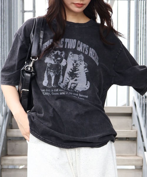 SpRay（スプレイ） tシャツ 半袖 ピグメントプリントBIGTシャツ