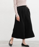 パンツ カット素材ガウチョパンツ レディースの詳細画像3