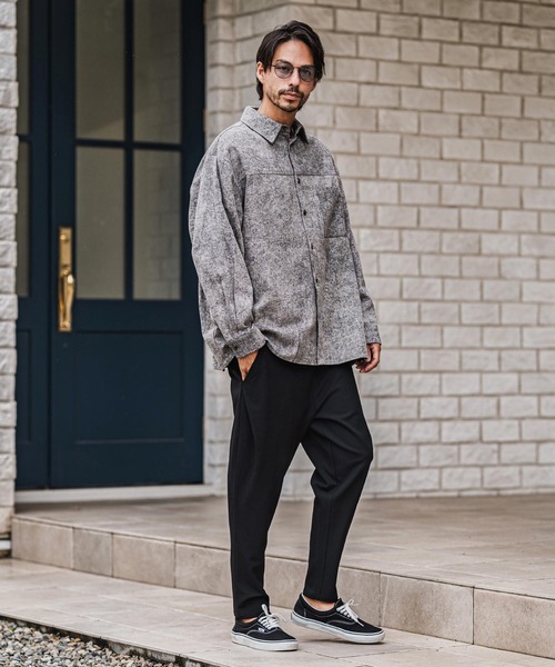 CAMBIO（カンビオ） スラックス mp13922-Slacks Fabric Tapered Pants