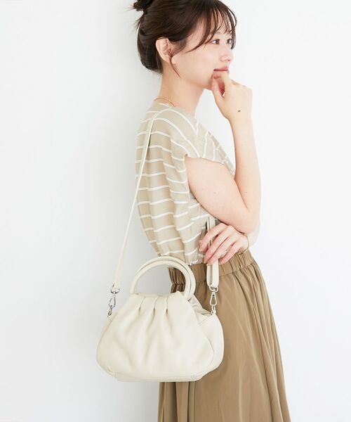 ルクールブラン（le．coeur blanc）/MILLELA FIRENZEギャザーショルダーバッグ le.coeur blanc（ルクールブラン） ショルダーバッグ バッグ MILLELA