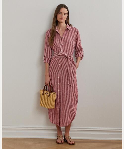 Ralph Lauren ストライプワンピース 新品☆ラルフローレン ストライプワンピース 中村アン着用