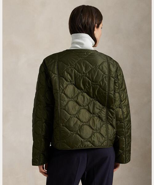 【美品•希少】ポロラルフローレン キルテッドリップストップダウンジャケット M POLO RALPH LAUREN コート アウター オニオンキルテッド