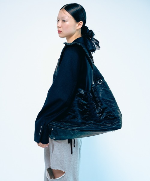 Carmelo トートバッグ Heart Handle Shoulder Bag (pink/black
