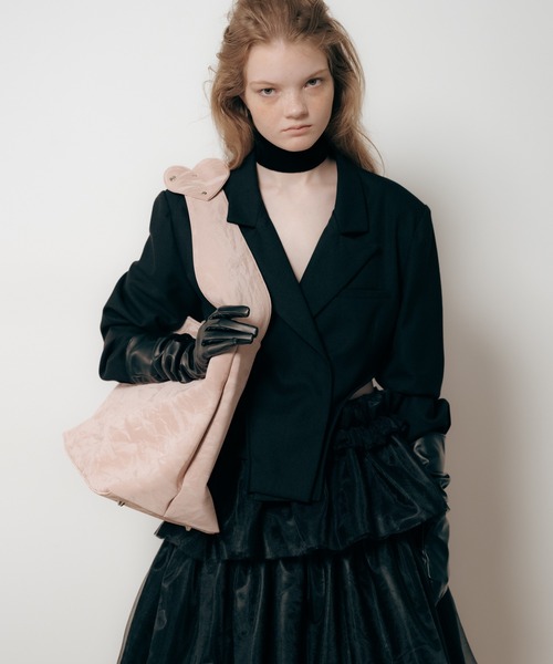 Carmelo トートバッグ Heart Handle Shoulder Bag (pink/black