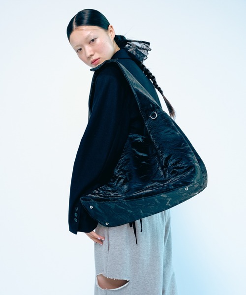 Carmelo トートバッグ Heart Handle Shoulder Bag (pink/black
