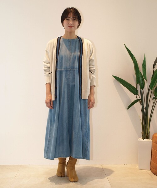 J.PRESS YORK STREET ドレス 「WOMEN」デニムダンガリー ワンピース