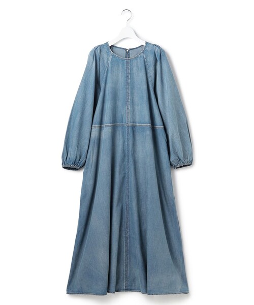 J.PRESS YORK STREET ドレス 「WOMEN」デニムダンガリー ワンピース