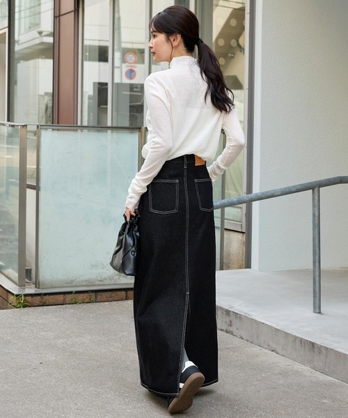 MONO-MART（モノマート） ニット セーター 2トーンシアー ルーズ