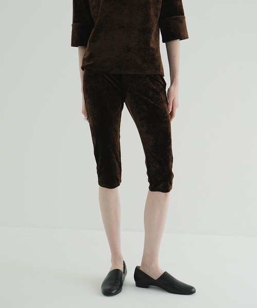 CLANE（クラネ） パンツ VELOUR CAPRI PANTS レディース : ZOZOTOWN