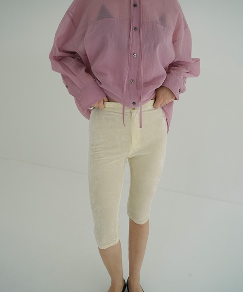 CLANE（クラネ） パンツ VELOUR CAPRI PANTS レディース : ZOZOTOWN