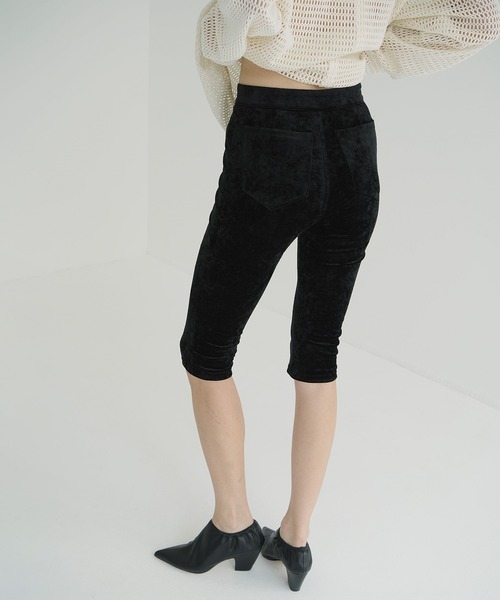 CLANE（クラネ） パンツ VELOUR CAPRI PANTS レディース : ZOZOTOWN