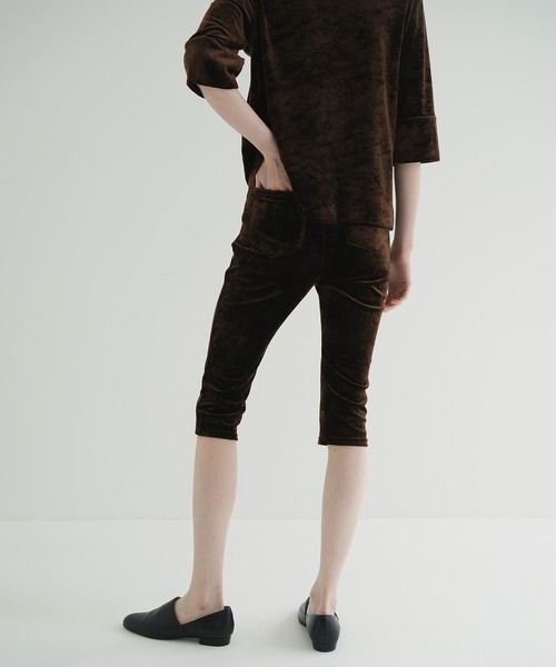 CLANE（クラネ） パンツ VELOUR CAPRI PANTS レディース : ZOZOTOWN