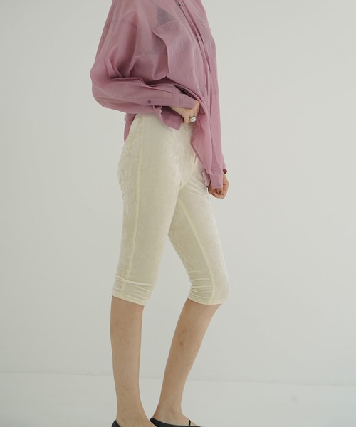 CLANE（クラネ） パンツ VELOUR CAPRI PANTS レディース : ZOZOTOWN