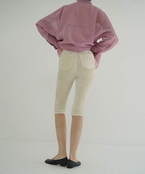 CLANE（クラネ） パンツ VELOUR CAPRI PANTS レディース : ZOZOTOWN