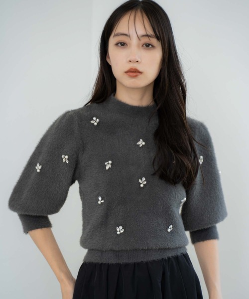 Noela ニット ノエラ NOELA ノルディック柄ニット （チャコールグレー