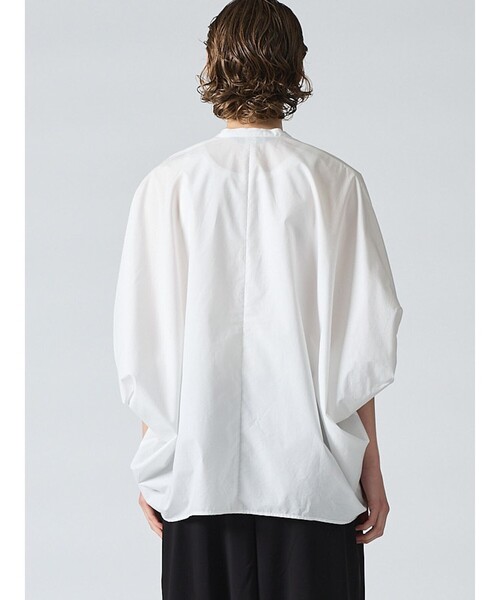 「mizuiroind」 ドルマンスリーブシャツ FREE オフホワイト レディース_画像9