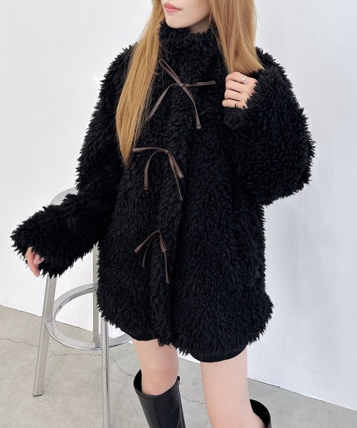 INGNI（イング） ブルゾン アウター リボン取り外しスタンドボア