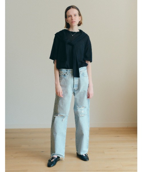 「THE SHINZONE」 半袖カットソー FREE オフホワイト レディース_画像2