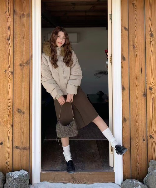 AsRiRe ブルゾン アウター 「ファー取り外し可能」 25aw/ファーフード