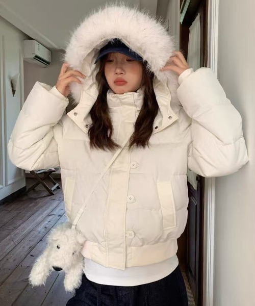 AsRiRe ブルゾン アウター 「ファー取り外し可能」 25aw/ファーフード