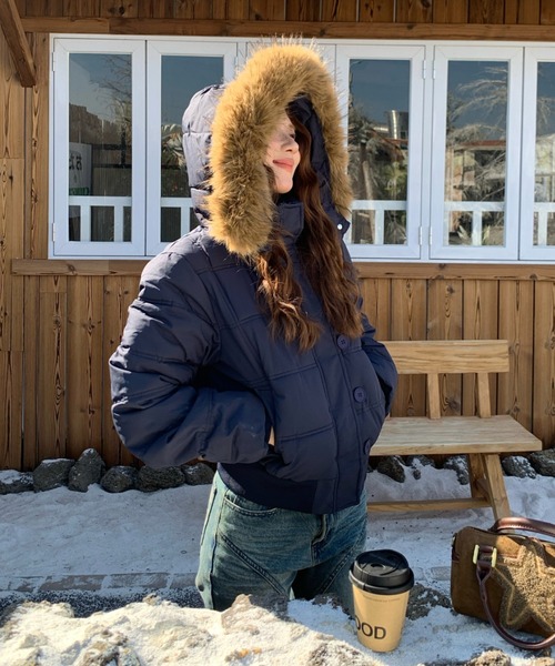 AsRiRe ブルゾン アウター 「ファー取り外し可能」 25aw/ファーフード