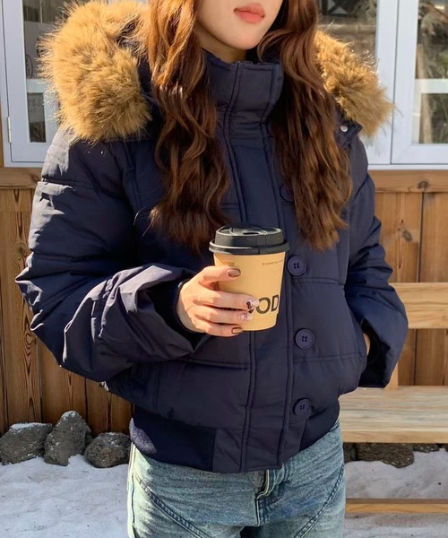 AsRiRe ブルゾン アウター 「ファー取り外し可能」 25aw/ファーフード