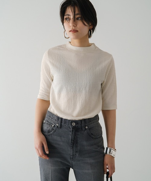 「LOUNGEDRESS」 半袖Tシャツ FREE アイボリー レディース_画像2