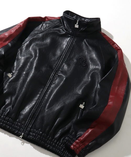 FUBU（フブ） ジャージ Faux Leather Track Jacket / フォウ レザー
