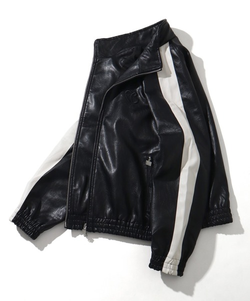 FUBU（フブ） ジャージ Faux Leather Track Jacket / フォウ レザー