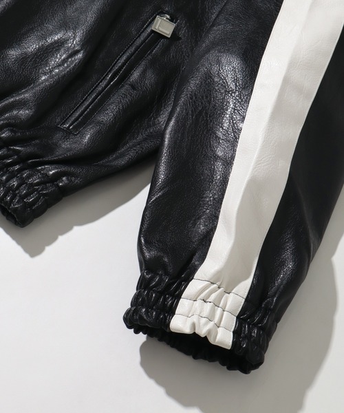 FUBU（フブ） ジャージ Faux Leather Track Jacket / フォウ レザー