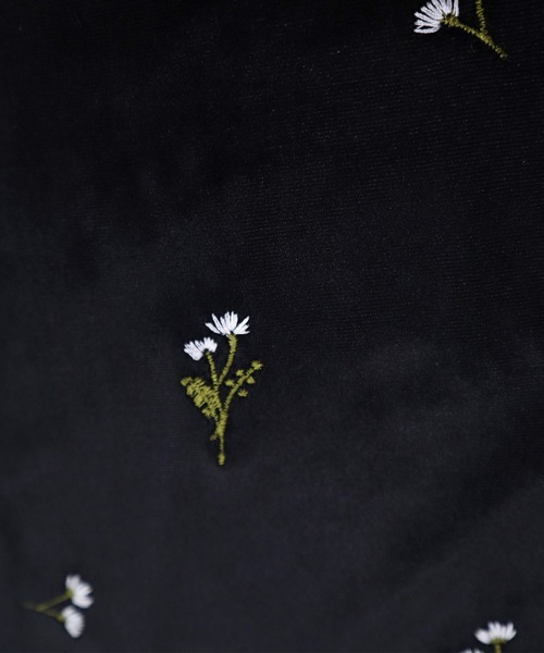 HEILIS（ヘイリス） パンツ ベロア刺繍パンツ / ベロア 花柄 刺繍