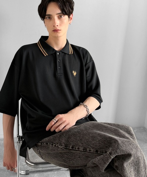 「Classical Origin」 半袖ポロシャツ LARGE ネイビー メンズ_画像3